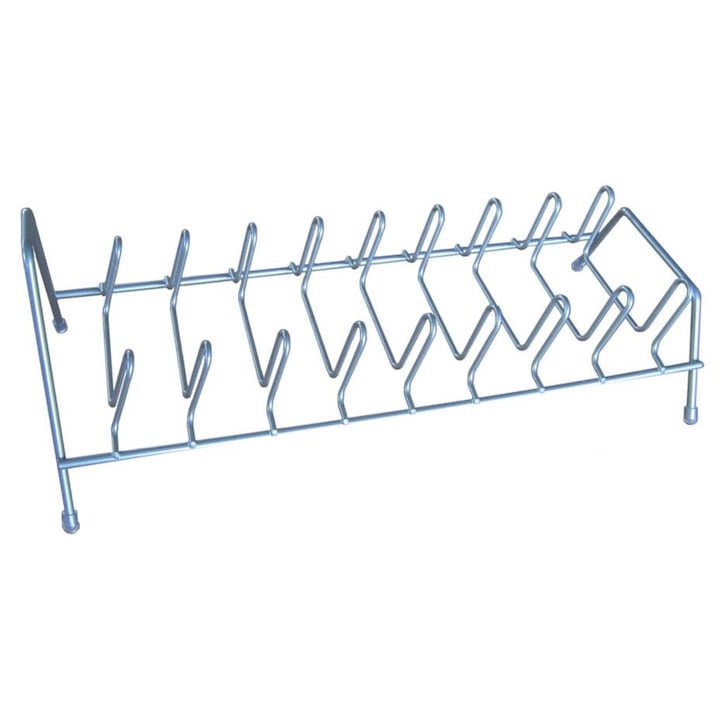 Suport Metalic Pentru Capace Oale, Farfur, Tigai Si Tocatoare De Bucatarie, Sferique, Gri, Cu Protrctie De Cauciuc Antiaderent, 33x15x12cm