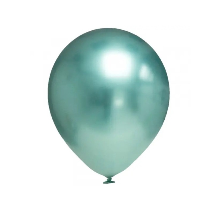 Set 10 baloane latex chrome verde 30cm