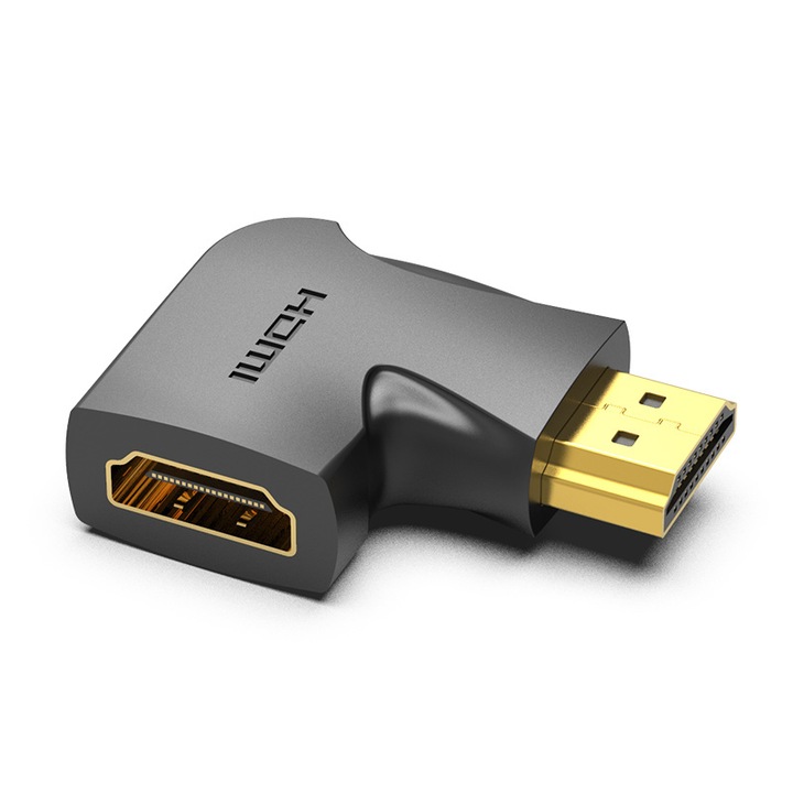 Адаптер Vention AIPB0, Преходник от HDMI Мъжки към HDMI Женско, Ъглов на 90°
