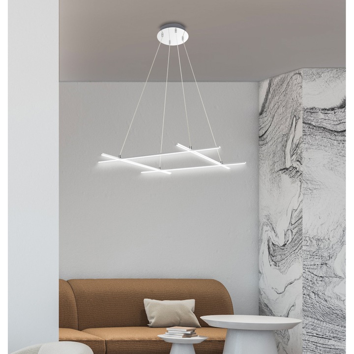 Andros Полилей, стомана/акрил, 120 x 70 x 70 см, LED, 40 W, сребрист