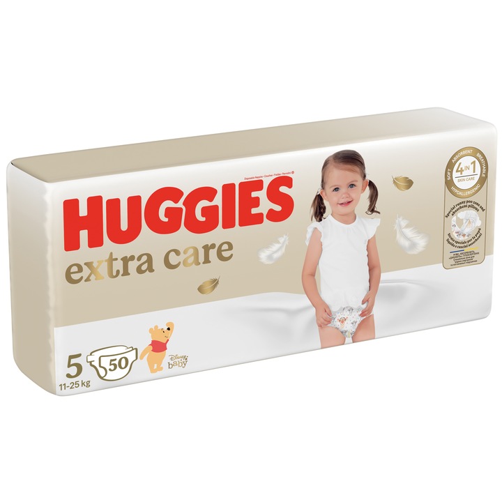 Scutece Huggies Extra Care 5, 11-25 kg, 50 buc