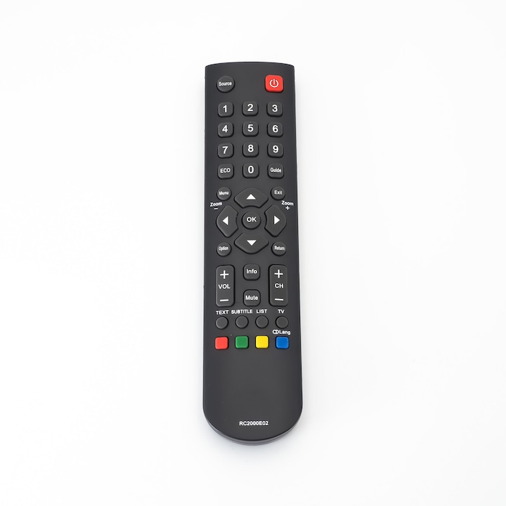 Telecomanda TV Bocu Remotes®, Compatibila Vortex, LEDV-32TD1210, RC2000EE02, neagra