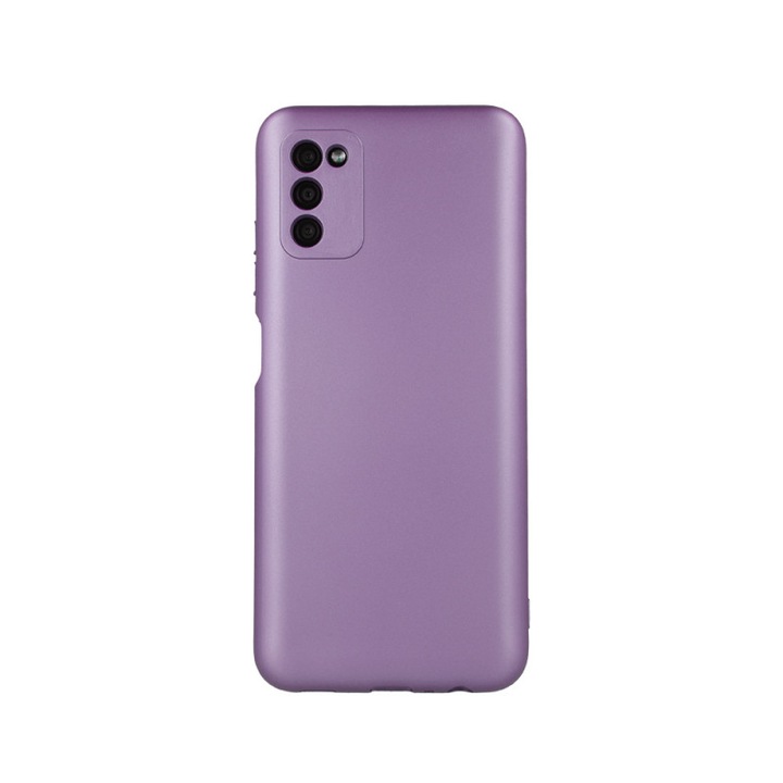 Samsung Galaxy S22 Ultra tok, szilikon lökhárító típusú, metállila