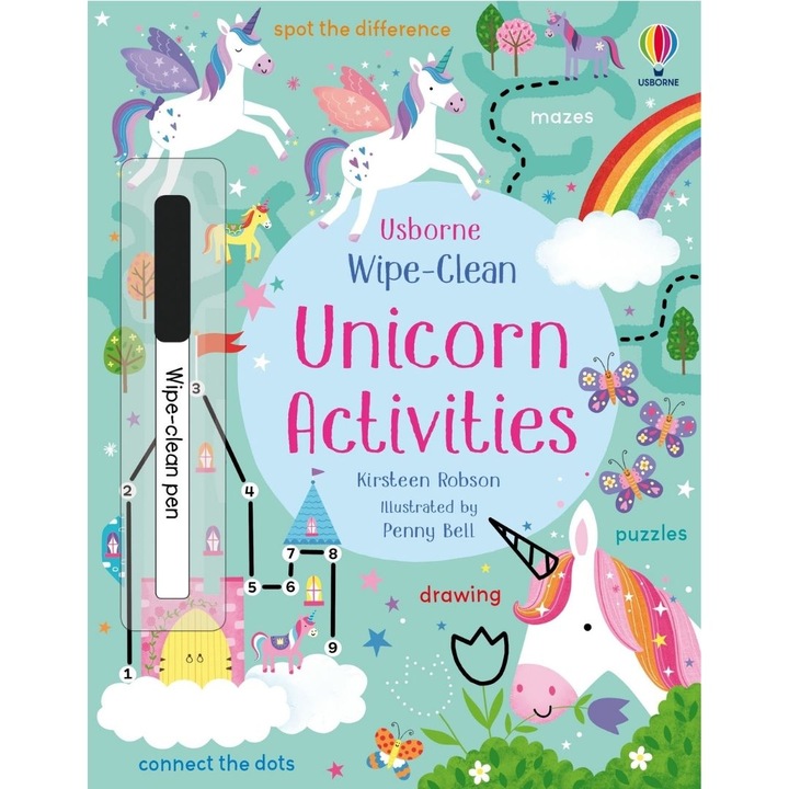 Scrie si sterge - Wipe-Clean Unicorn Activities