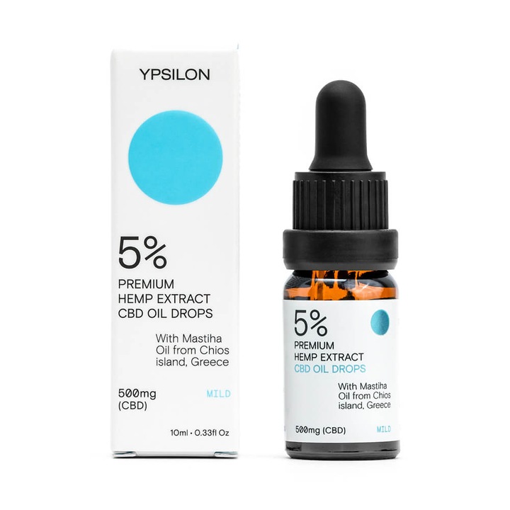 Ulei de canepa, Ypsilon, CBD 500mg, 10ml