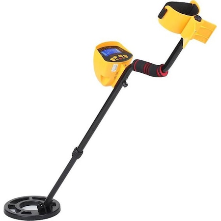 Detector de metale profesional, cu afisaj LCD, semnale acustice, obiecte pana la 1 metru adancime, galben