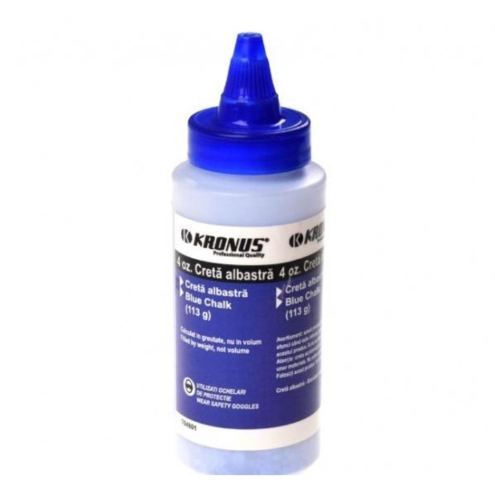 Set trasator de 30 m cu creta albastra de 113 g si mininivela de 75 mm Kronus