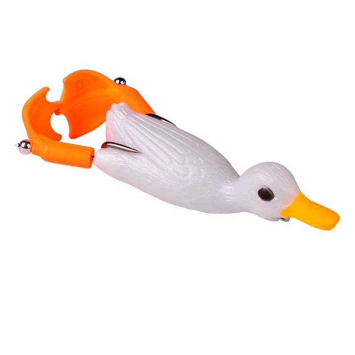 Duck Pike Lure, FishingBox, патешки воблер със силиконова повърхност с въртящи се крака, риболов на щука и сом, модел 5