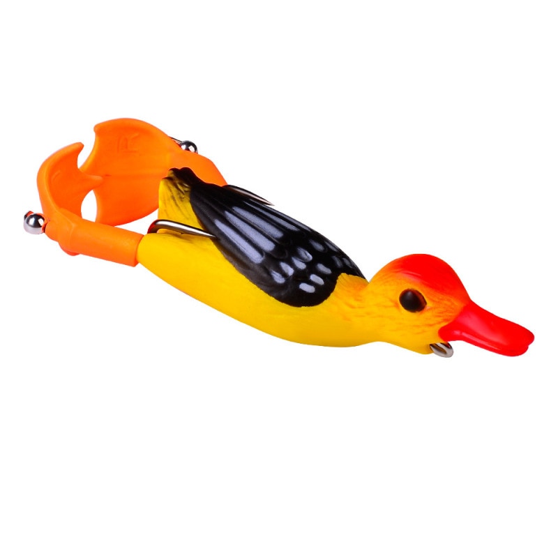 Воблер Fishingbox Duck, Силиконова повърхност за риболов с въртящи се крака,  Риболов на щука и сом модел 4 