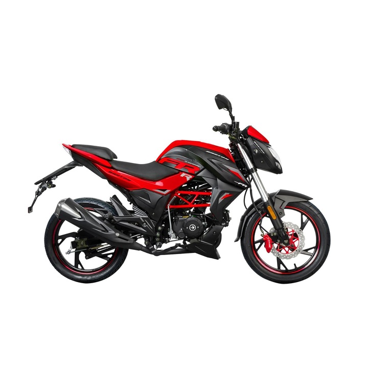 Motocicleta Barton FR 49cc, culoare negru/rosu