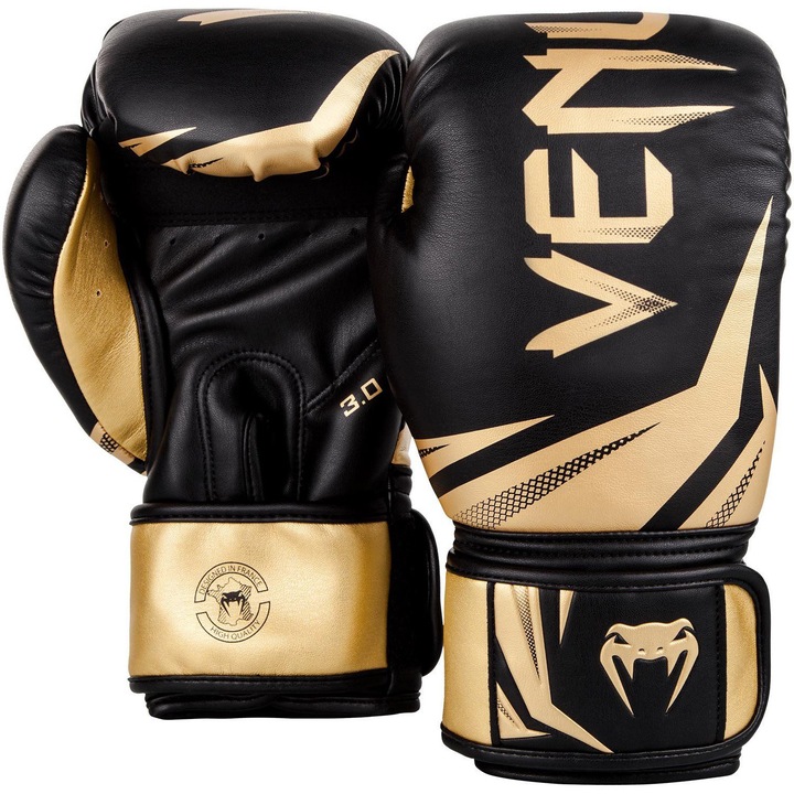 Боксови ръкавици VENUM Challenger 3.0, 10 oz, Черен/Златист