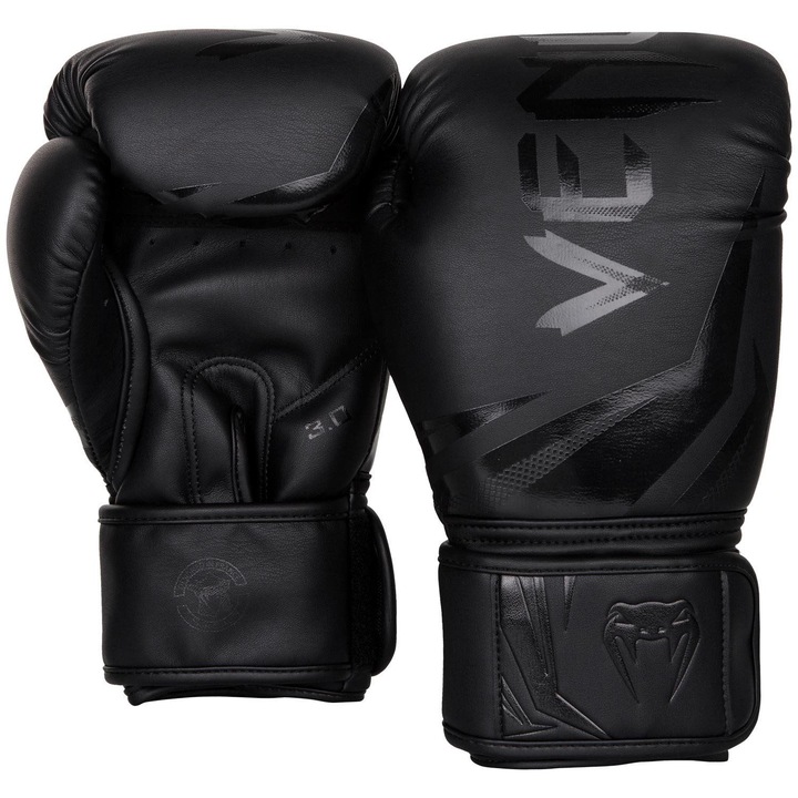 Боксови ръкавици VENUM Challenger 3.0, 12 oz, Черен/Черен