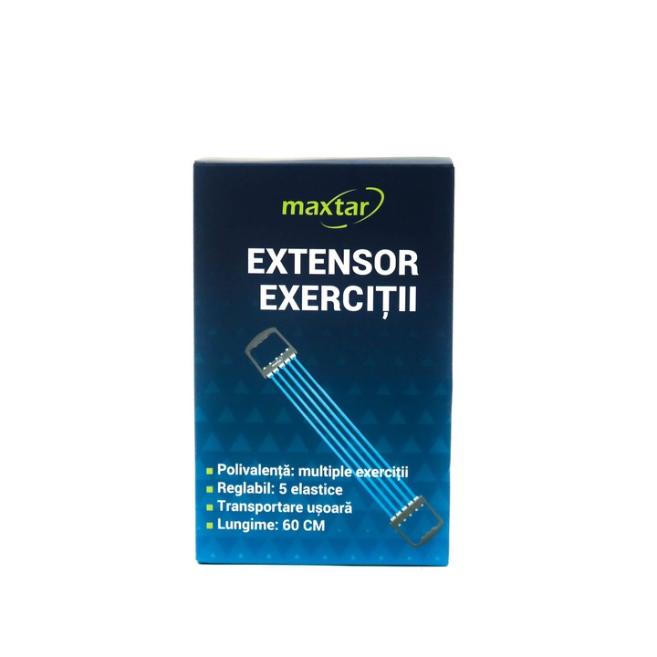 Фитнес екстендер, MAXTAR, 5 пружини, регулируем, 2 дръжки