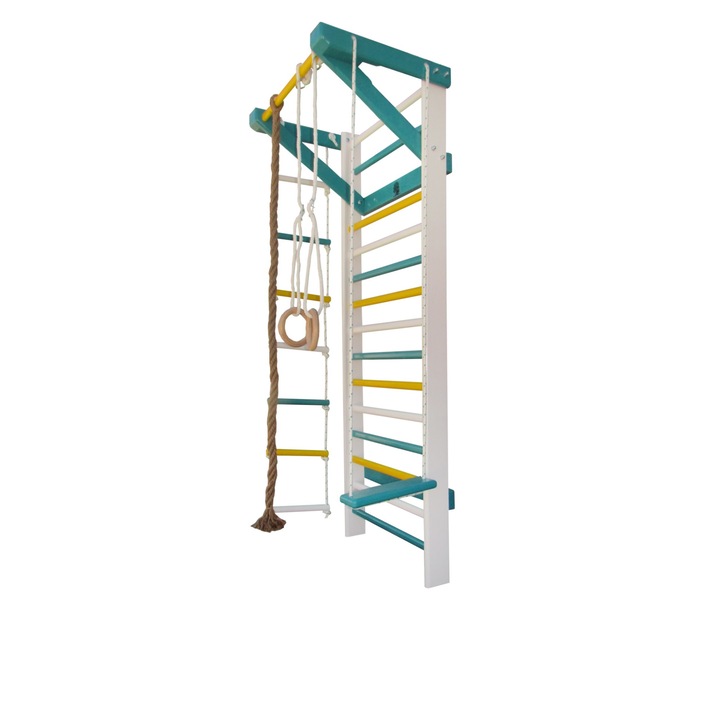 Spalier Gimnastica Multifunctional, 230x80 cm, M8230CL, colorat, 14 bare