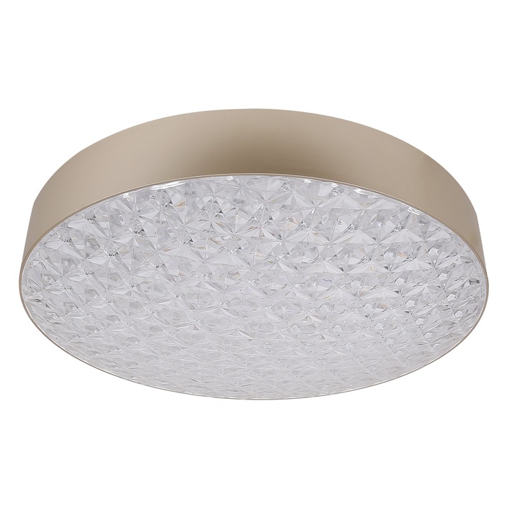 Luxon LED mennyezeti lámpa, acél/akril, 60W, 4000 lm, arany/átlátszó