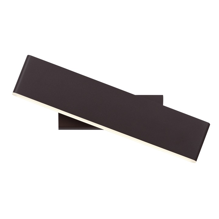 Aplica de perete Nicoletta, Otel/Acril, 6 x 21 x 7 cm, LED, 4W, Maro