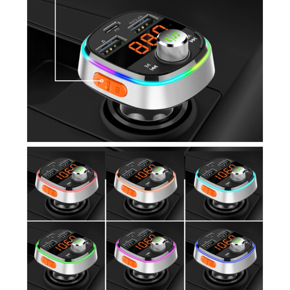 Modulator auto, BOMSTOM, Iluminare ambientala, Bluetooth, Negru - eMAG.ro