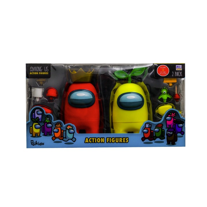 Set 2 Figurine, Among Us Action Random S2, 17 cm