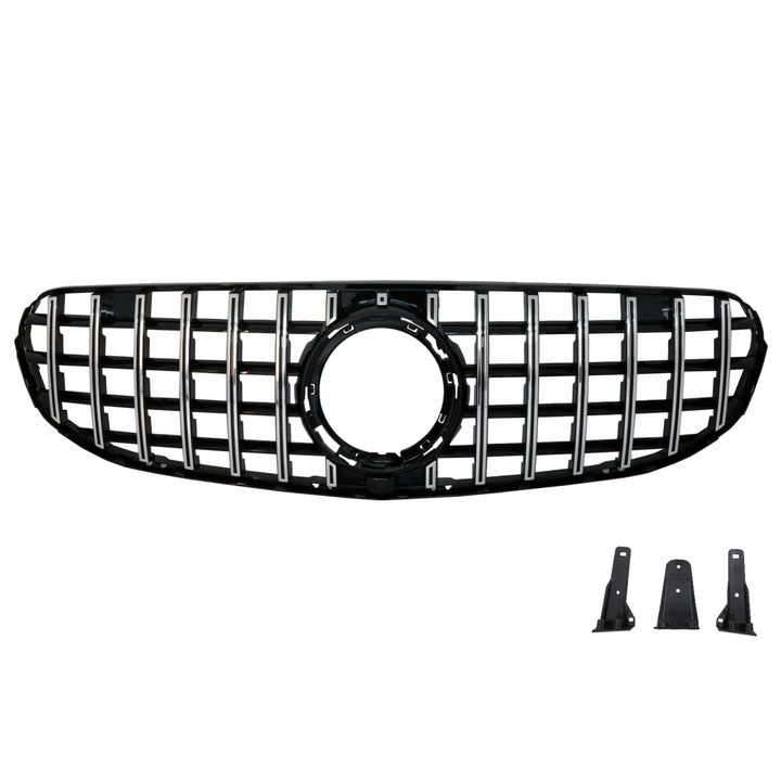 Grila Centrala compatibil cu Mercedes GLC X253 C253 Facelift 2020-up Standard&OFF-ROAD GTR Panamericana Design Chrome