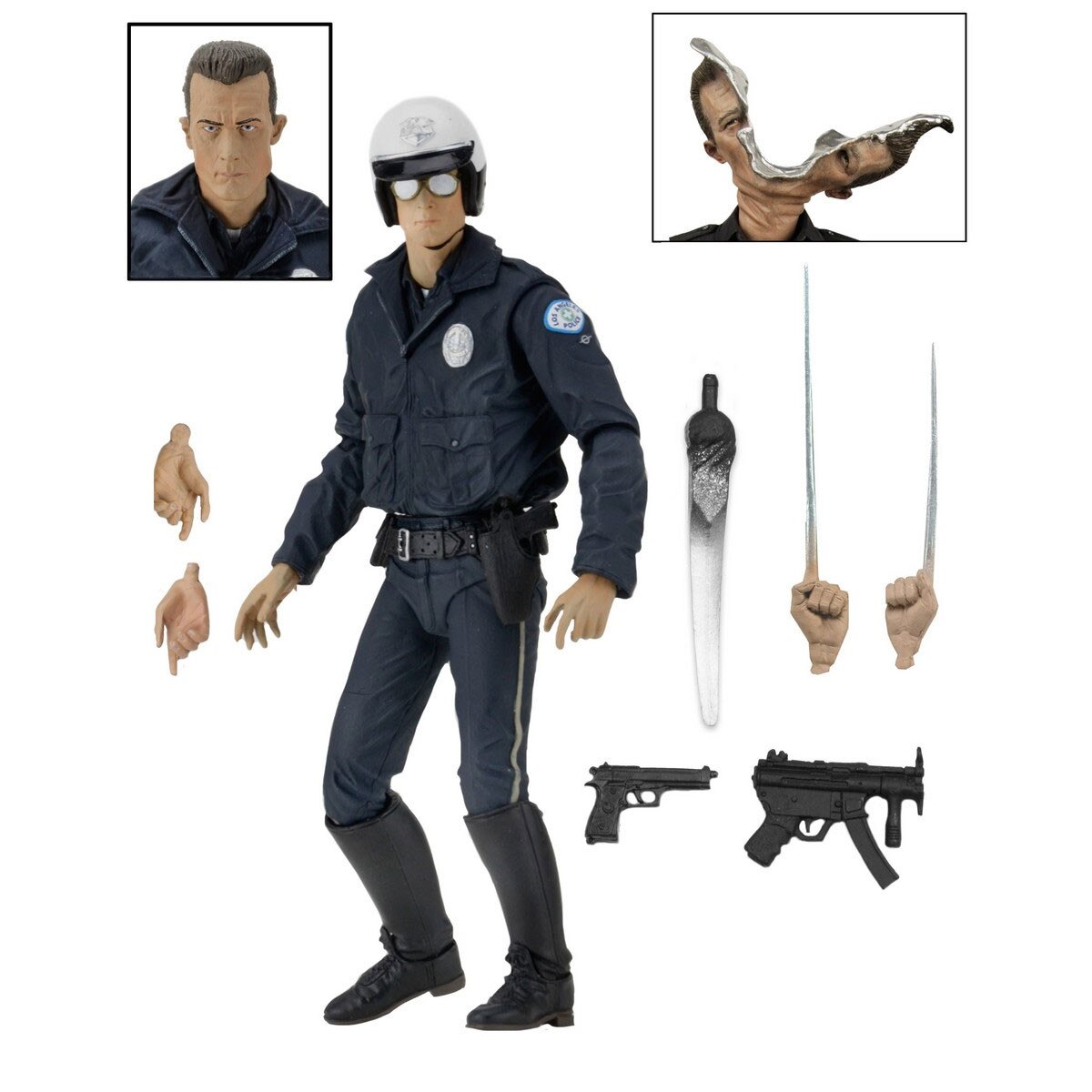 NECA T-1000 Motorcycle Cop フィギュア Figurina Terminator 2 Ultimate T-1000 (Motorcycle Cop) 18 cm - eMAG.ro