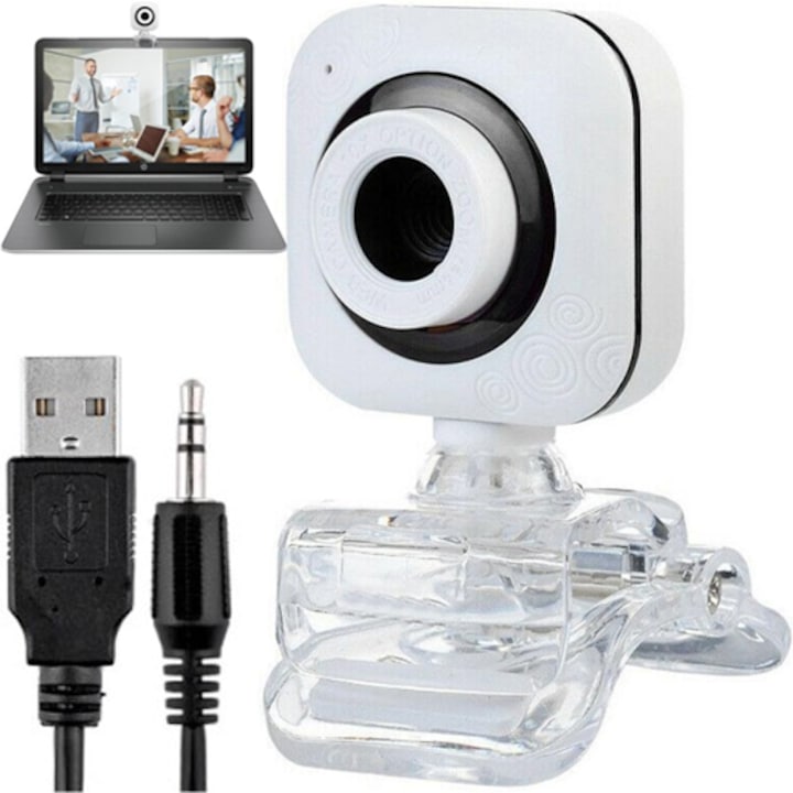 OEM M001A Webkamera, mikrofon, fehér