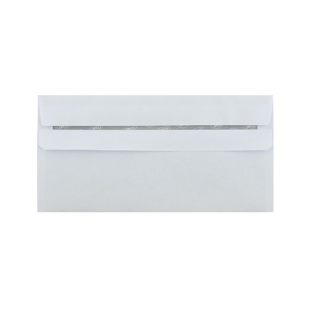 Plicuri Albe DL DACO, 100 Buc/Set, 110x220 mm, 80 g/m², cu Clapeta Autoadeziva