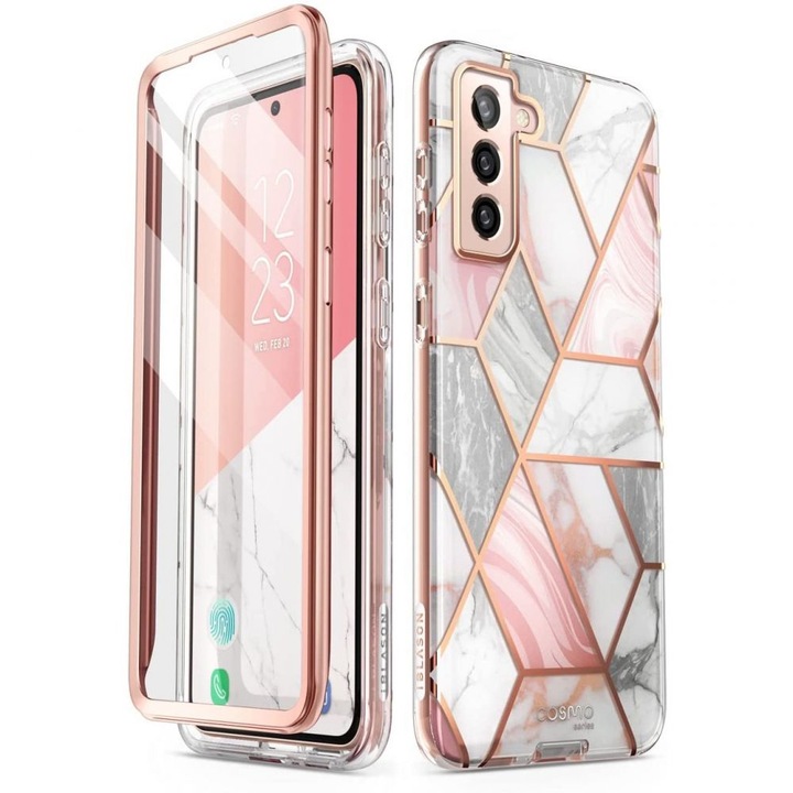 Husa Cu Grad Ridicat de Protectie pentru Samsung Galaxy S22 Plus 5G, AIR, T51, Thermoresistant plastic, I-Blason Cosmo, T51, Thermoresistant plastic, Marble
