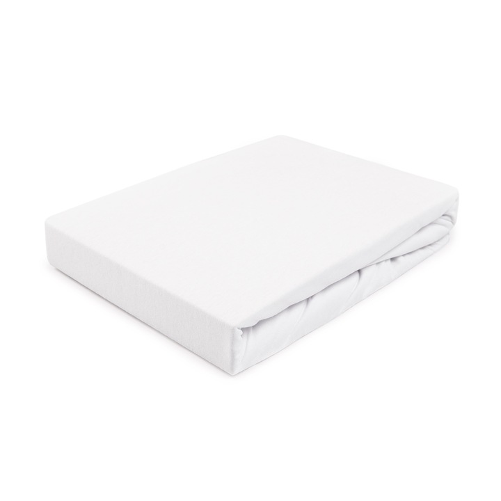 Чаршаф с ластик, Darymex, Жарсен, 90х200 см, Бял