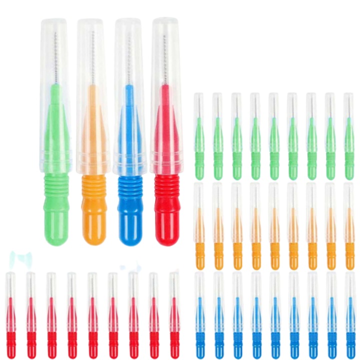 OEM interdentális kefe készlet, 40 db-o, 0.3 cm, sokszínű