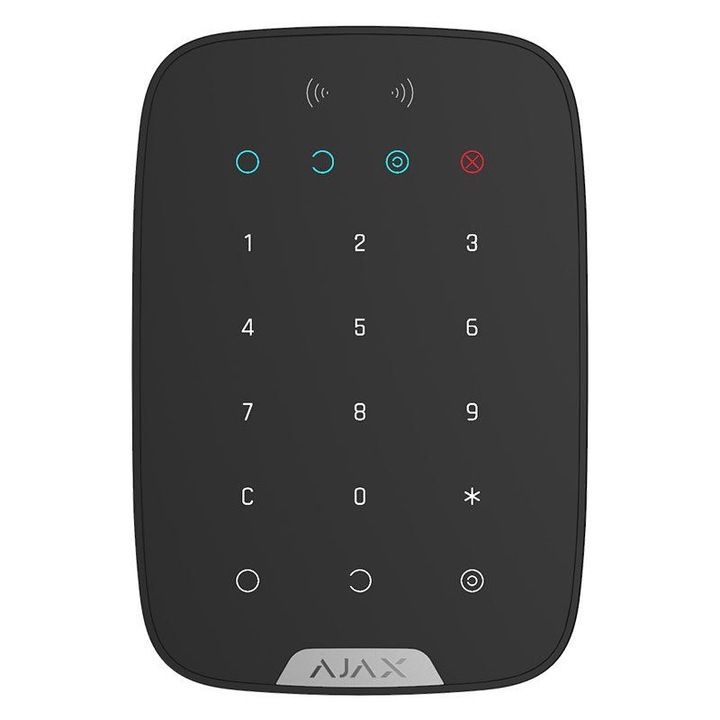Безжична клавиатура Ajax Keypad Plus, черна