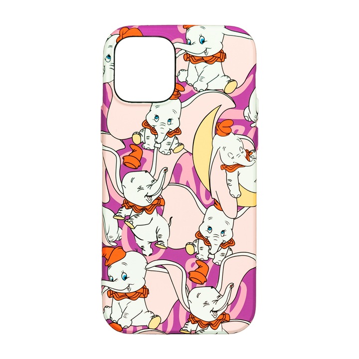 Husa de telefon, LUXO, compatibil cu iPhone 12 / 12 Pro, model Baby Elephant cu efect fosforescent, TPU, multicolor