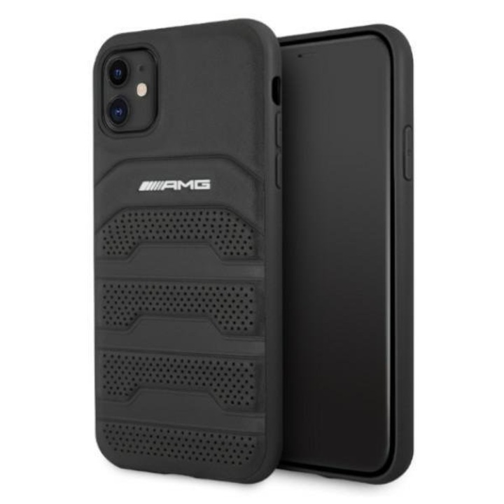 Husa Spate Premium Mercedes Amg Compatibila Cu iPhone 11 Piele Naturala, Negru - 39014261