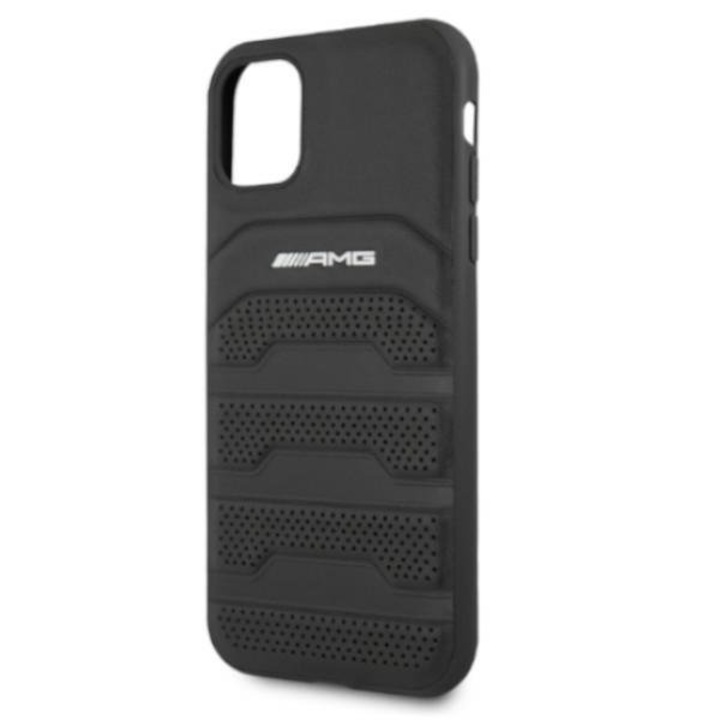 Husa Spate Premium Mercedes Amg Compatibila Cu iPhone 11 Piele Naturala, Negru - 39014261