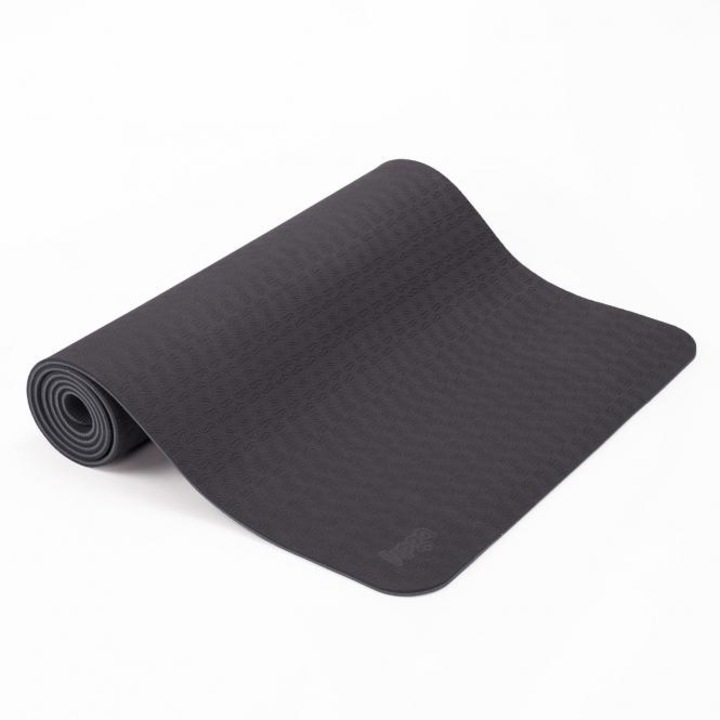 Saltea de yoga Bodhi Lotus Pro 183x60 – 6mm TPE, Negru