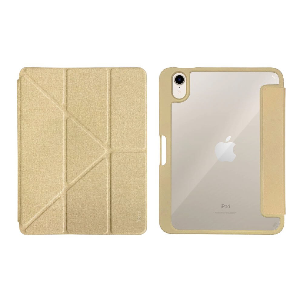 Carcasa si suport din poliuretan cu compartiment Apple Pencil pentru iPad mini 6 2021, Torrii Torero, maro