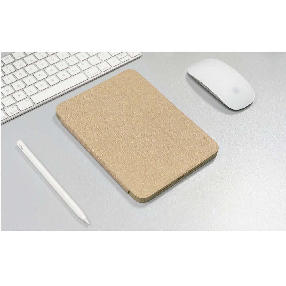 Carcasa si suport din poliuretan cu compartiment Apple Pencil pentru iPad mini 6 2021, Torrii Torero, maro