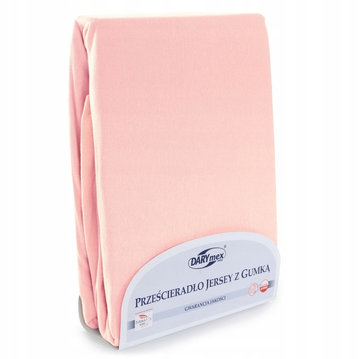 Чаршаф с ластик, Darymex, Джърси, 220x200 см, Розов