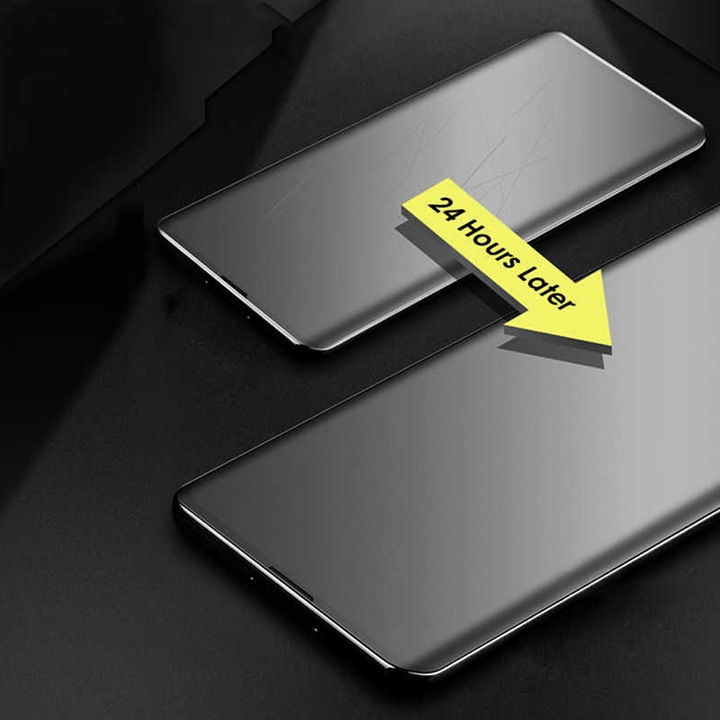 AZIAO Privacy Film за Samsung Galaxy S5 Neo, щадящ пръстови отпечатъци, защита срещу шпиониране, защита от пръстови отпечатъци, гъвкав хидрокристал, лесна инсталация, регенерируема силиконова подложка