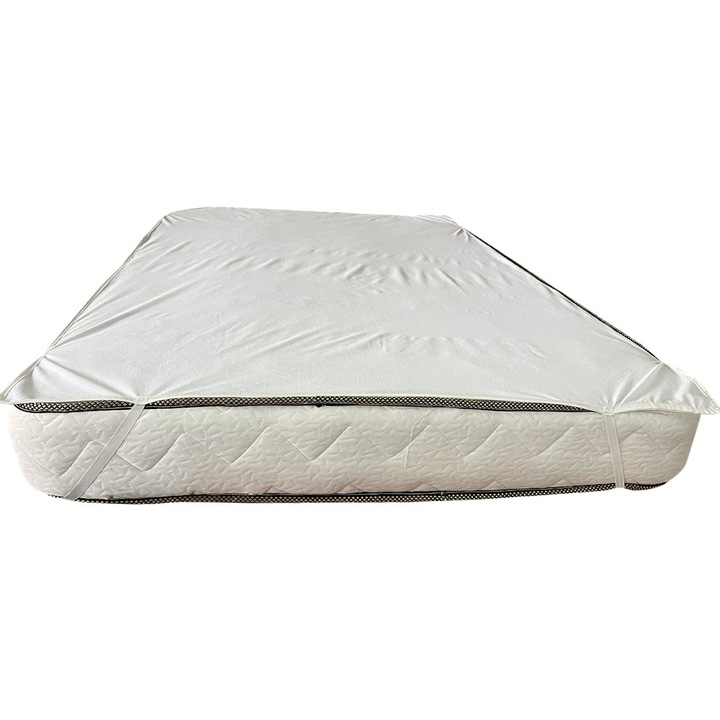 Protectie saltea, impermeabila, Concept, 100% bumbac, respirabila, 90x190cm, alba