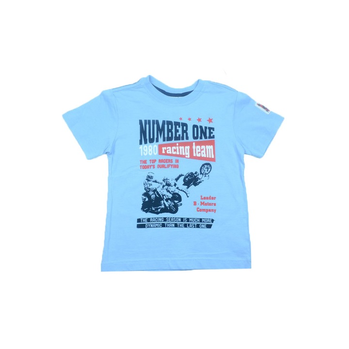 Tricou cu maneca scurta pentru baieti Wendee DY101289-1-116, Albastru 532