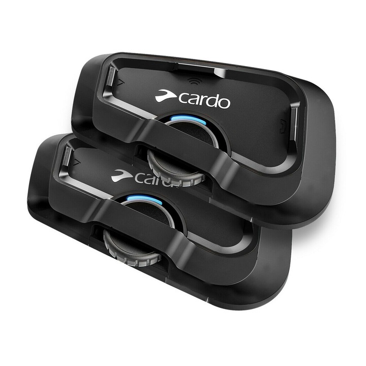 Sistem de comunicare moto Cardo Freecom 2X Dual Pack, Difuzoare JBL, Conferinta de pana la 2 rideri simultan, distanta 800m