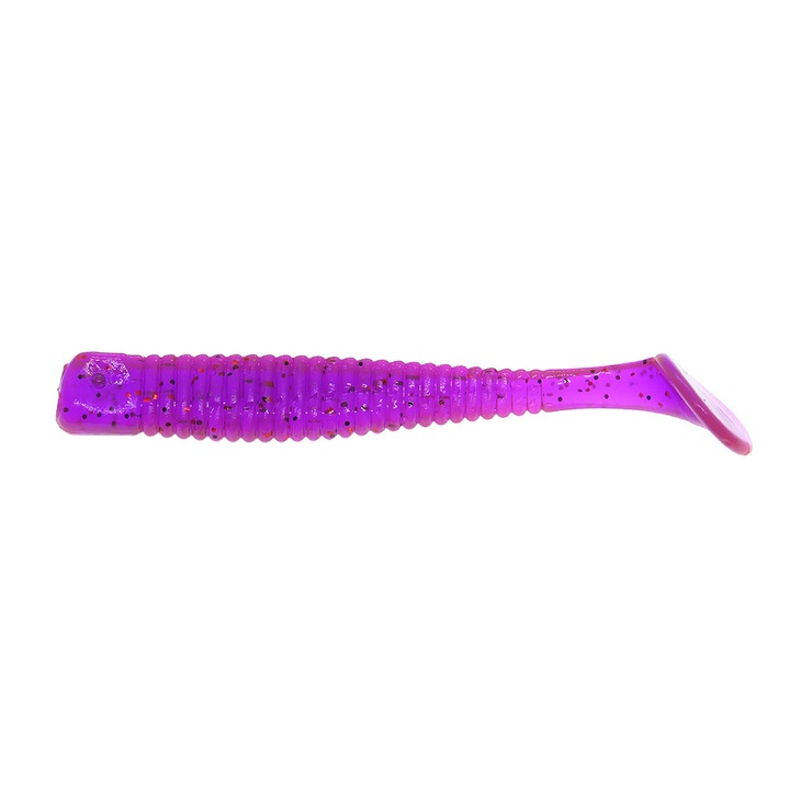 Set 8 buc Shad Hitfish Skimpy 6.3cm, Purple Plum pentru pescuitul la biban, salau sau stiuca