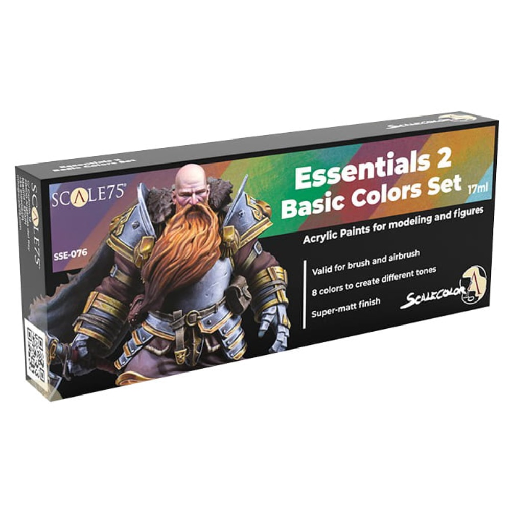Scale 75 Essentials Комплект 8 акрилни бои Scale 75 Scalecolor Essentials 2, 17 ml ...