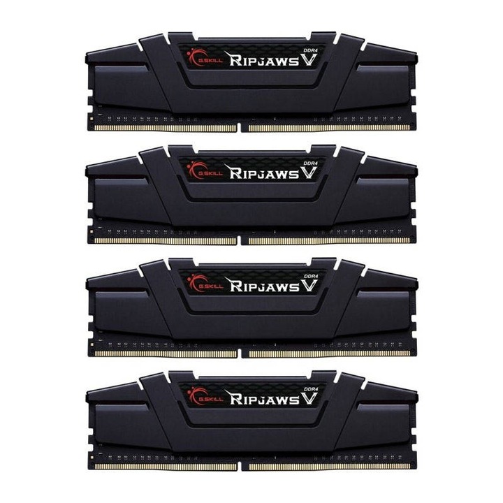 Memorie RAM G.Skill Ripjaws V, F4-3600C16Q-64GVKC, DDR4, 64GB 4X16GB, 3600 MHz, CL16