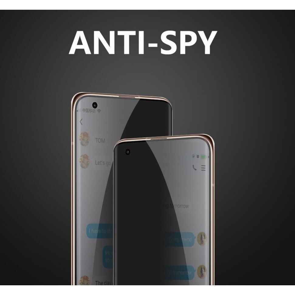 Folie Sticla curbata securizata selexmo compatibila cu Samsung S21 Ultra Full Glue Privacy Negru