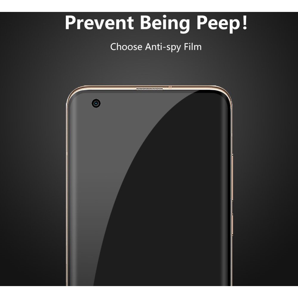 Folie Sticla curbata securizata selexmo compatibila cu Samsung S21 Ultra Full Glue Privacy Negru