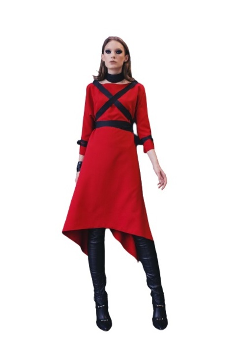 Rochie SCARLETT, A&S NEGULESCU, Rosu , Poliester