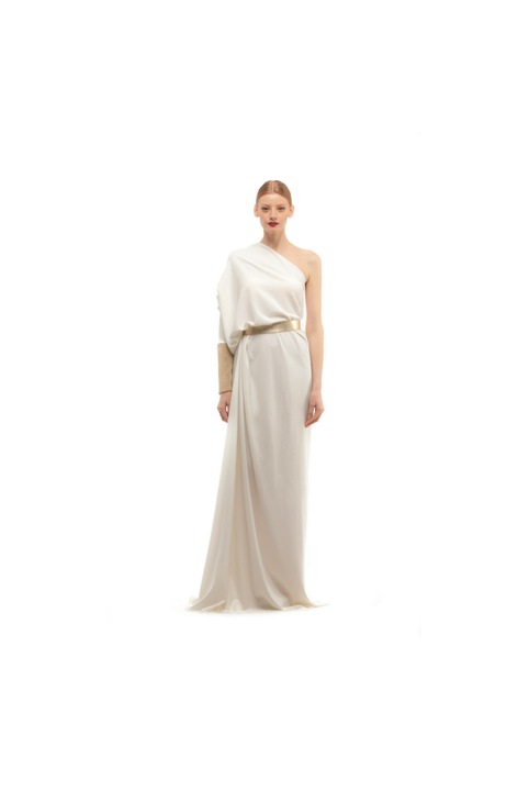 Rochie CELINE, A&S NEGULESCU, Ivoire, Poliester