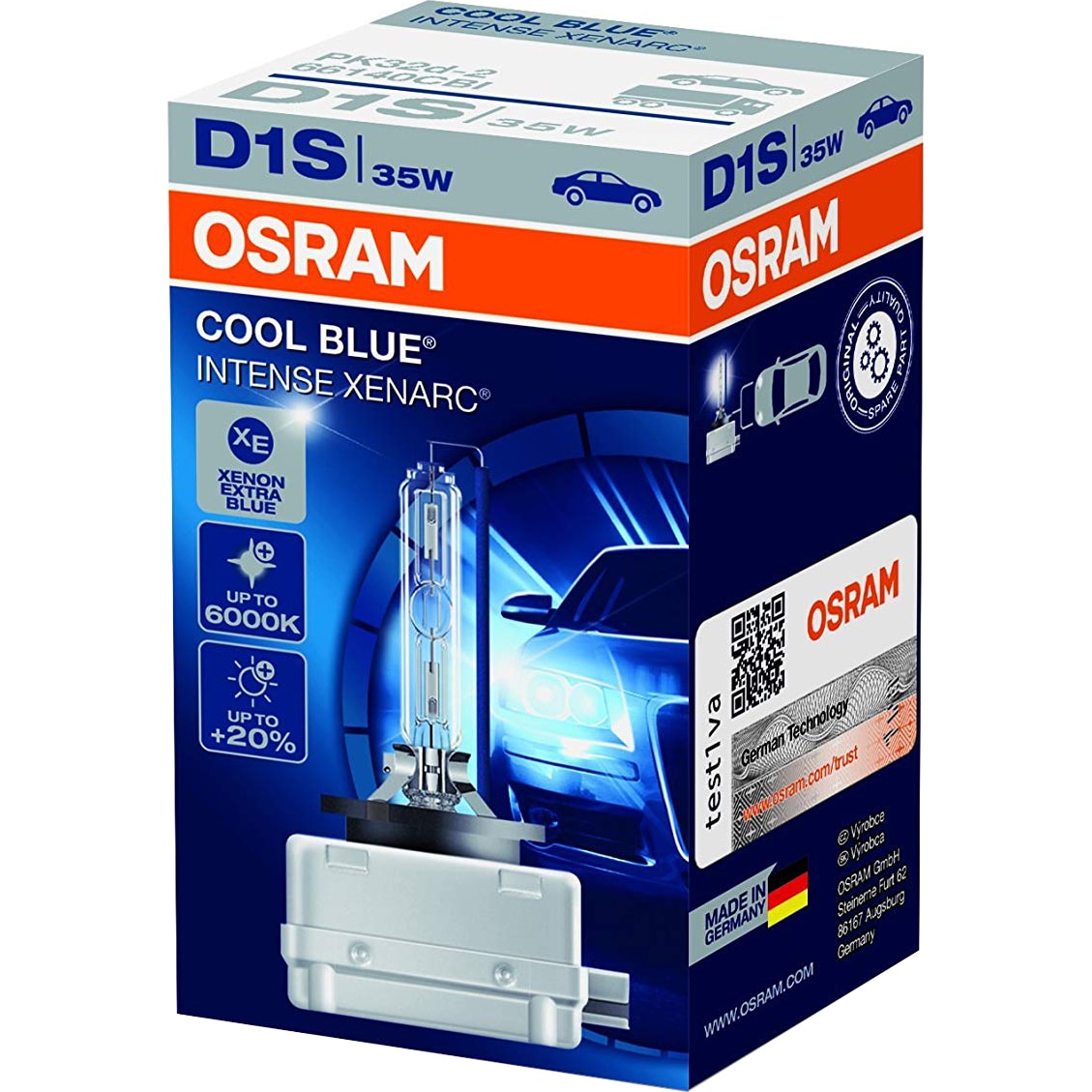 2 ampoules H7 Osram Cool Blue Boost 5500 kelvin