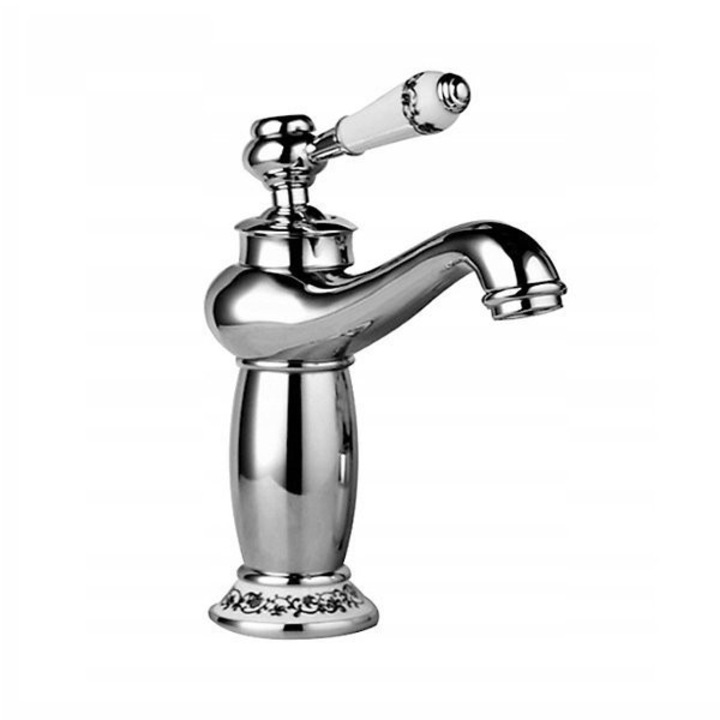 Silla Paloma retro Premium Mosdó csaptelep, Mosdókagylóhoz szerelhető, sárgaréz, Krom